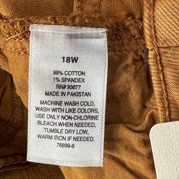 A.N.A. SZ 18W High-Rise Straight Jeans Stretch Zip-Fly Pockets Brown Sugar New - Picture 8 of 9